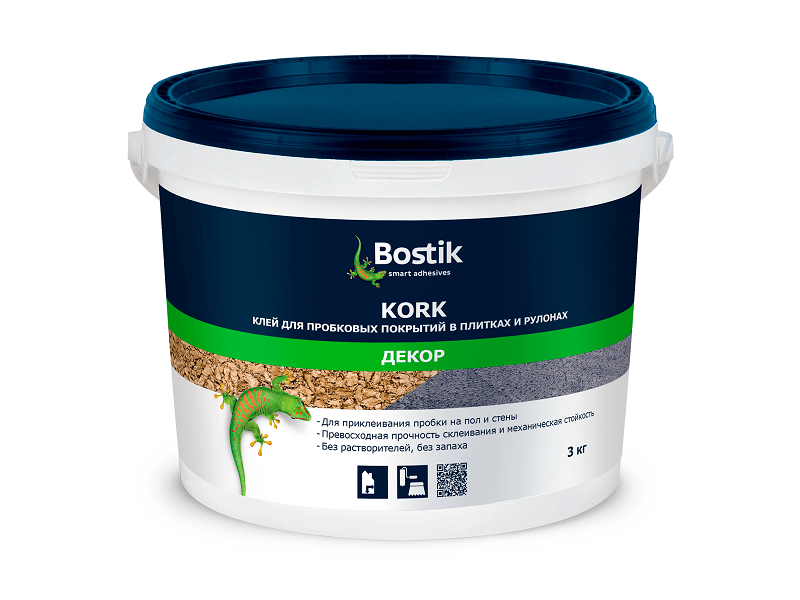Bostik Kork клей для пробковых покрытий в рулонах и плитках | Бостик Россия